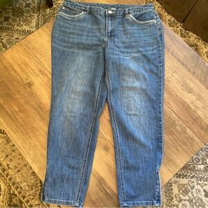 Christopher & Banks • Straight Leg Ankle Zip Jeans • Size 14